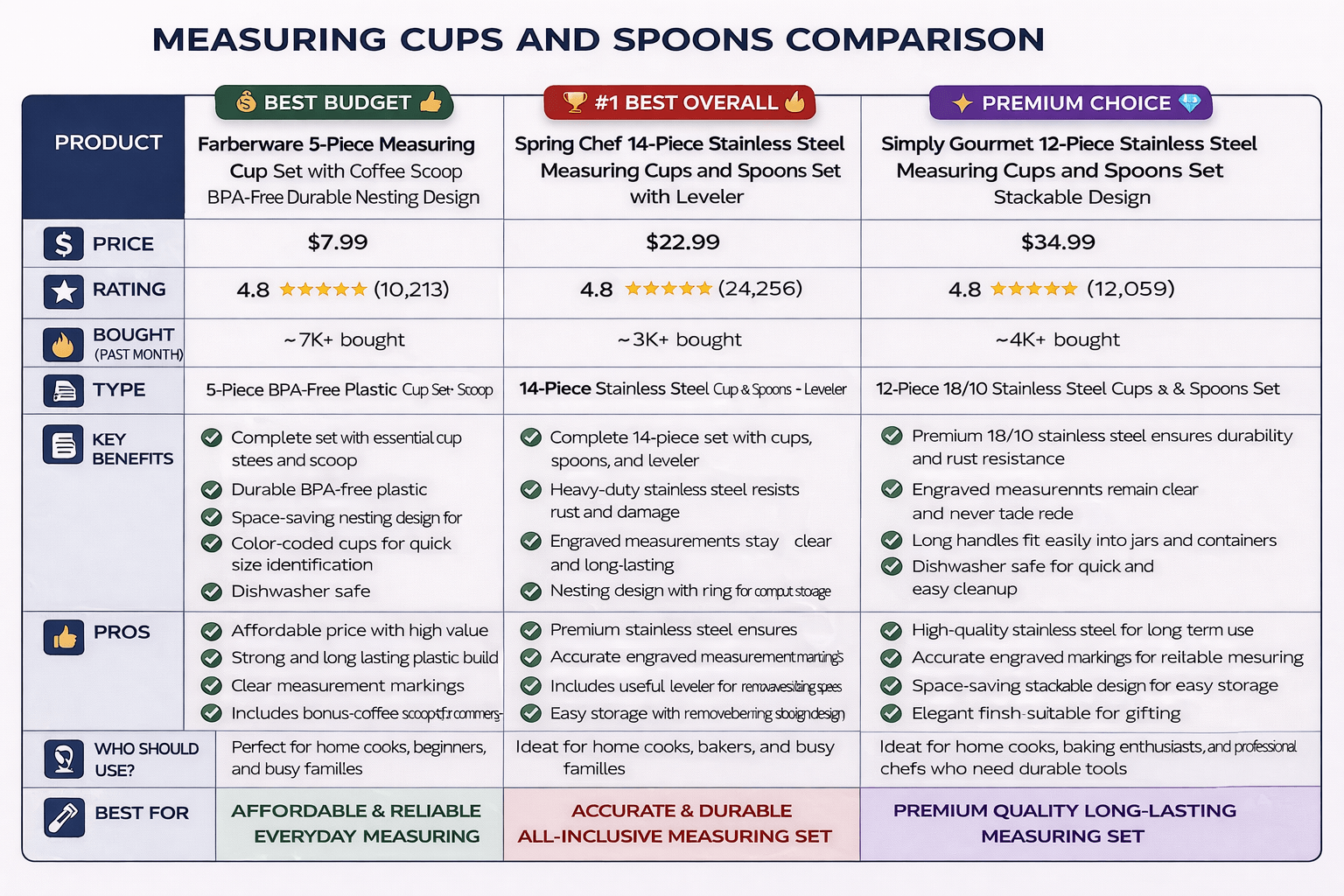 Measuring Cups Comparison – Stainless Steel vs Plastic vs Glass Sets